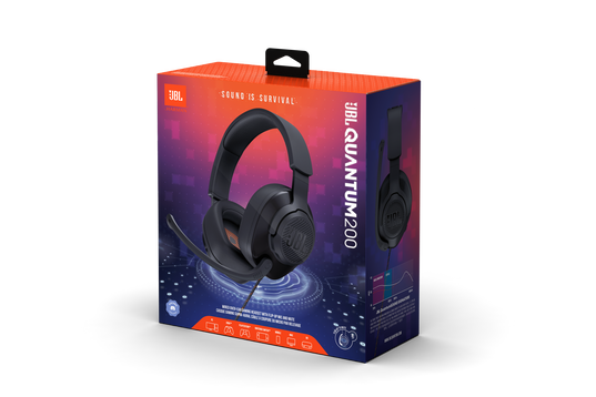 JBL Quantum 200 - Black - Wired over-ear gaming headset with flip-up mic - Detailshot 15
